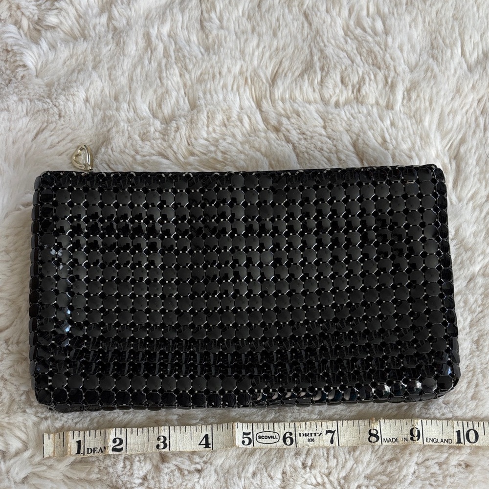 Whiting &Davis Black metal Evening Clutch